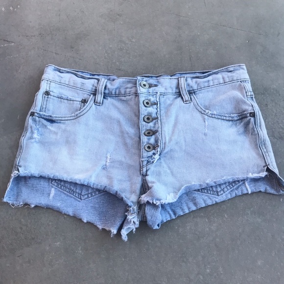 Free People Pants - Free People Size 27 Button Up Distressed Shorts